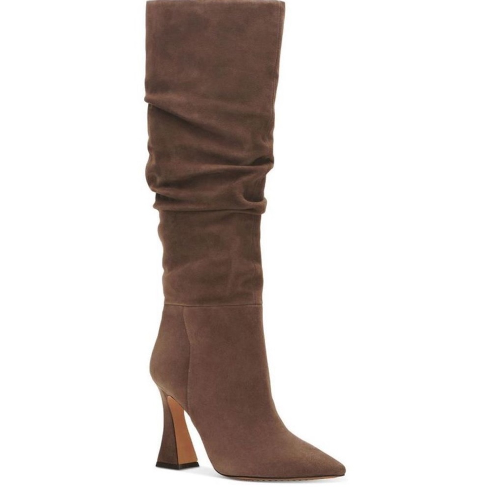 Vince Camuto Womens Alinkay Brown Suede Slouchy Knee-High Boots Shoes NWT